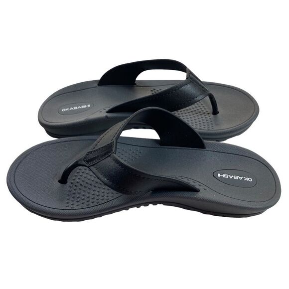 Okabashi Other - Okabashi Men’s Sz Lrg Black Mariner Vegan Waterproof Thong Flip Flops Sandals